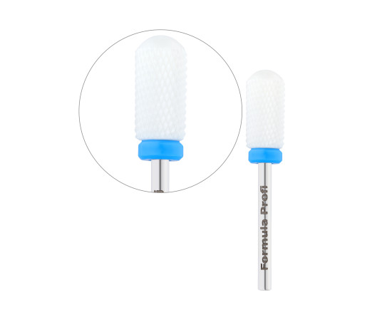 Ceramiczna freza do usuwania lakieru hybrydowego – Cylinder zaokrąglony Blue, Formula Profi