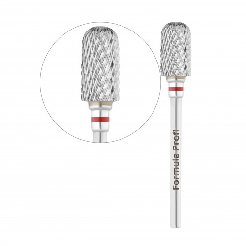 Carbide Bit Rounded Cylinder "Coarse Grit" (Red), Formula Profi